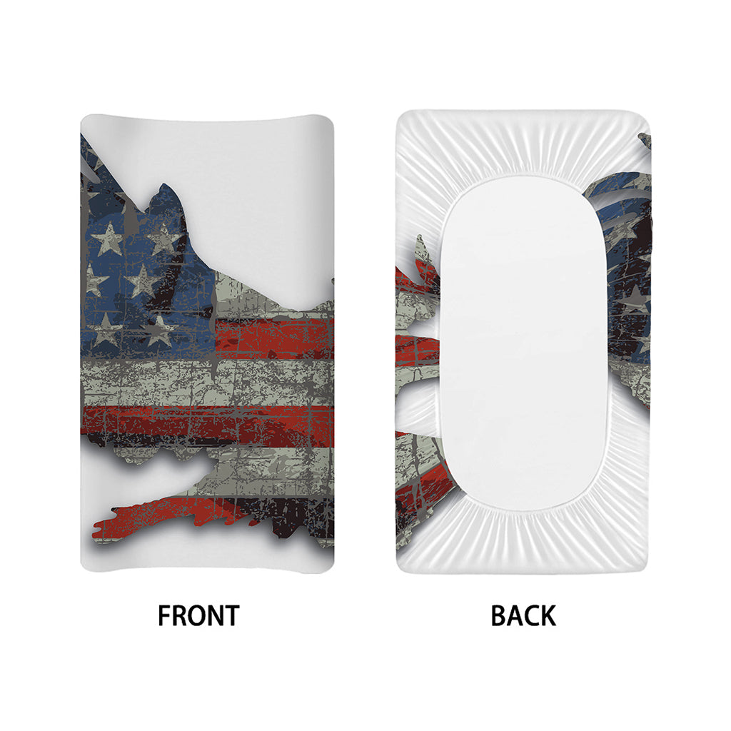 Eagle American Flag Print Changing Pad Cover