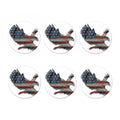Eagle American Flag Print Coaster Set