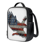 Eagle American Flag Print Crossbody Lunch Bag