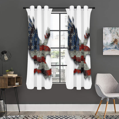Eagle American Flag Print Curtain