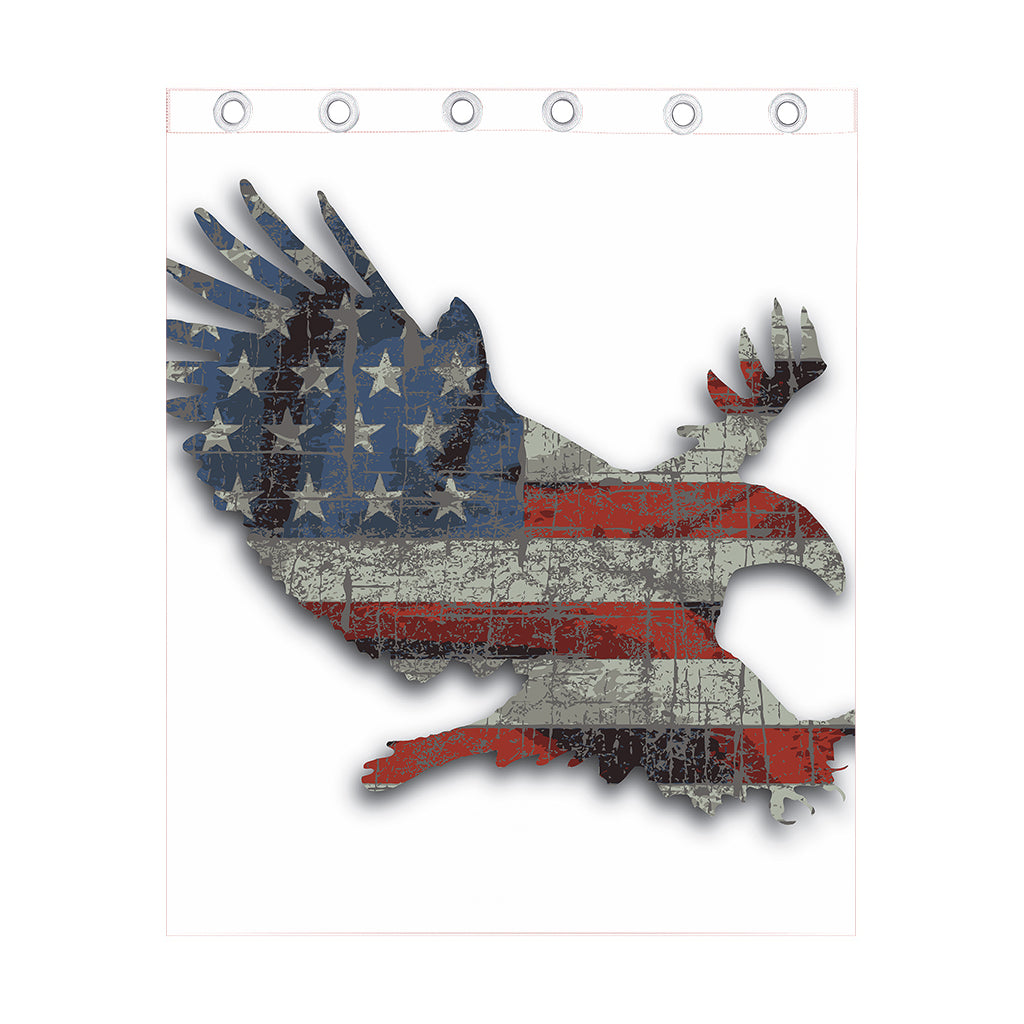 Eagle American Flag Print Curtain