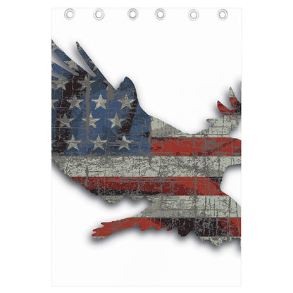 Eagle American Flag Print Curtain