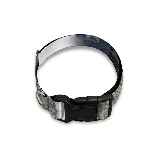 Eagle American Flag Print Dog Collar