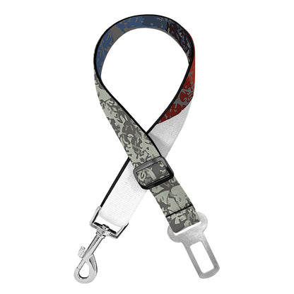 Eagle American Flag Print Dog Seat Belt