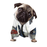 Eagle American Flag Print Dog Zip Up Hoodie