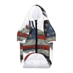 Eagle American Flag Print Dog Zip Up Hoodie