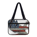 Eagle American Flag Print Double Strap Bible Bag