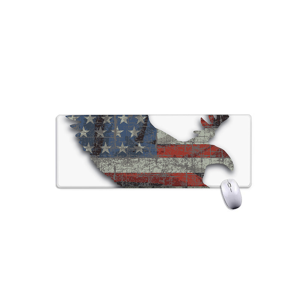 Eagle American Flag Print Extended Mouse Pad