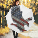 Eagle American Flag Print Foldable Umbrella