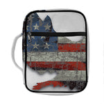 Eagle American Flag Print Front Pocket Bible Bag