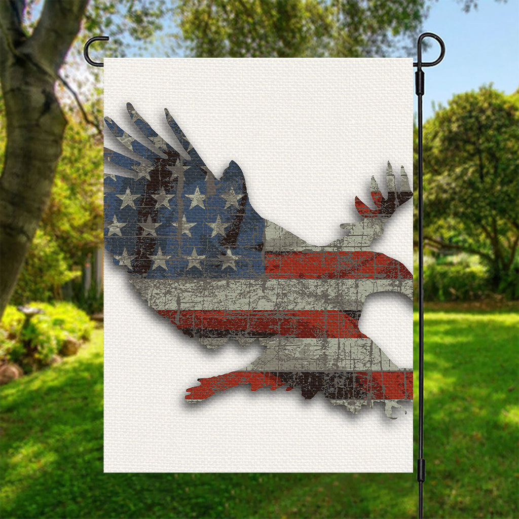 Eagle American Flag Print Garden Flag