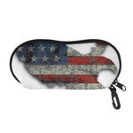 Eagle American Flag Print Glasses Case