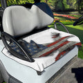 Eagle American Flag Print Golf Cart Seat Cover