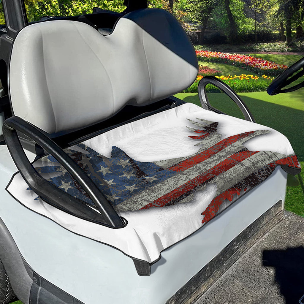 Eagle American Flag Print Golf Cart Seat Cover