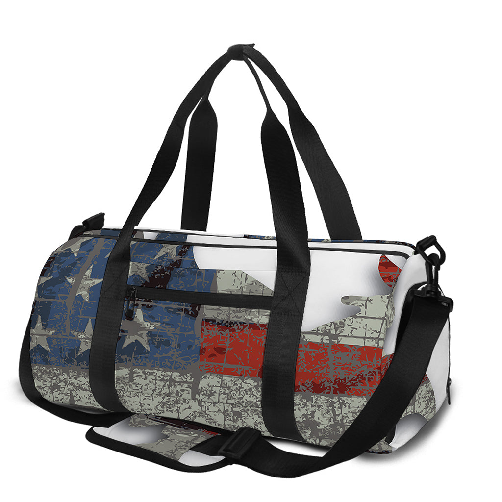 Eagle American Flag Print Gym Bag