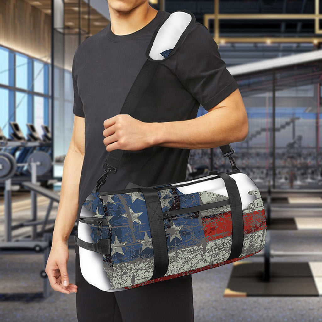 Eagle American Flag Print Gym Bag