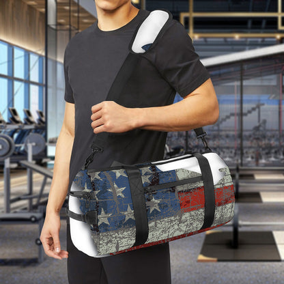 Eagle American Flag Print Gym Bag