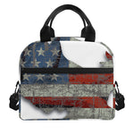 Eagle American Flag Print Insulated Lunch Bag