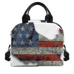 Eagle American Flag Print Insulated Lunch Bag