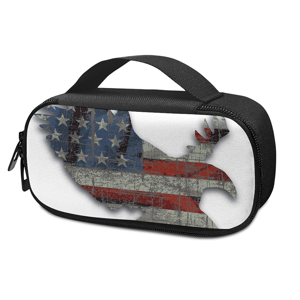 Eagle American Flag Print Insulin Cooler Travel Case