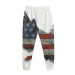 Eagle American Flag Print Jogger Pants