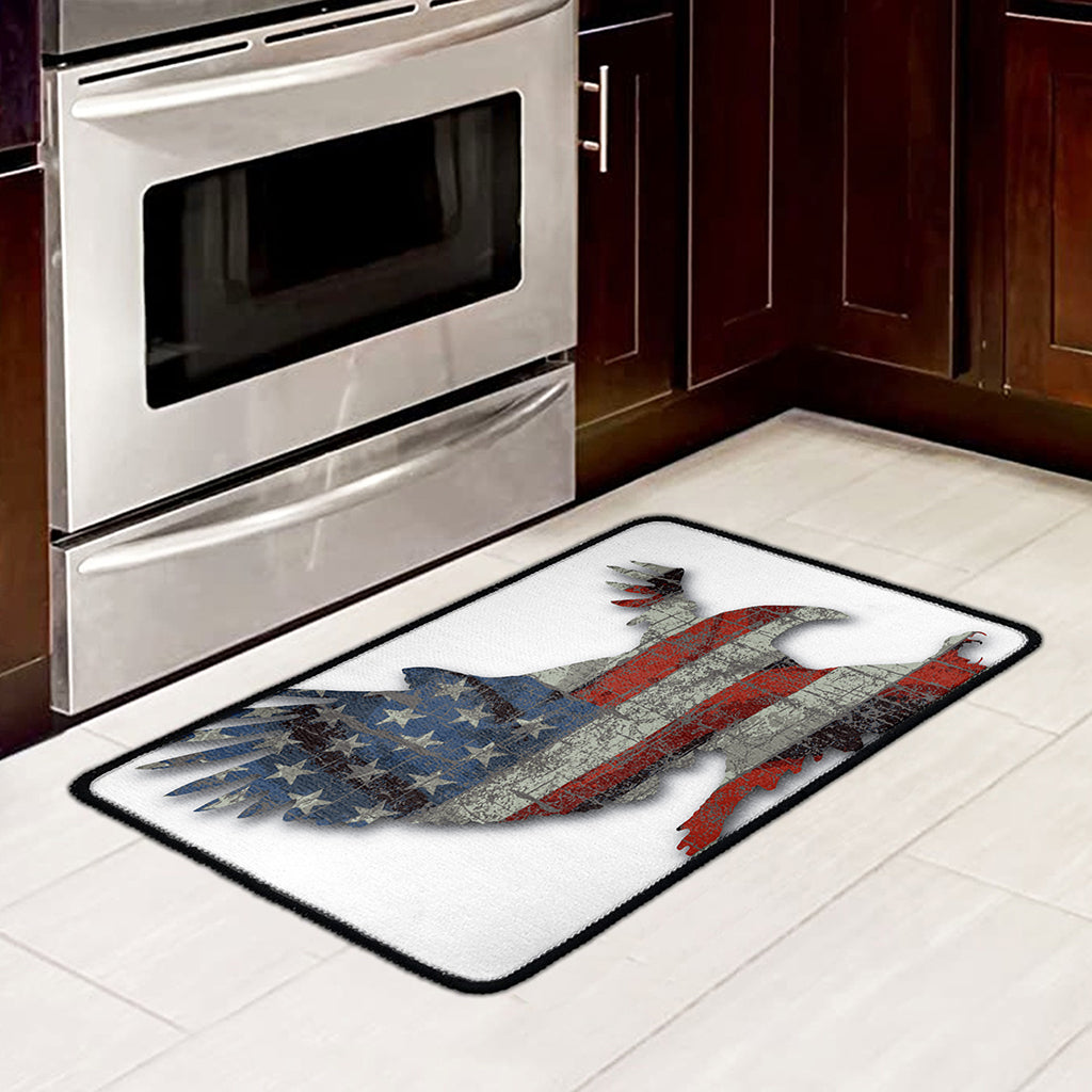 Eagle American Flag Print Kitchen Mat