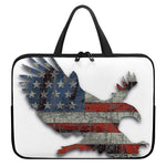 Eagle American Flag Print Laptop Sleeve With Handle