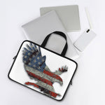 Eagle American Flag Print Laptop Sleeve With Handle