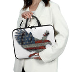 Eagle American Flag Print Laptop Sleeve With Handle