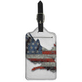 Eagle American Flag Print Luggage Tag