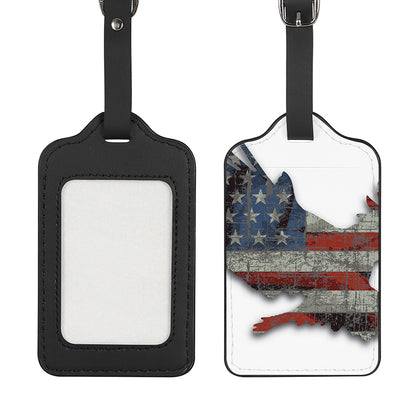 Eagle American Flag Print Luggage Tag