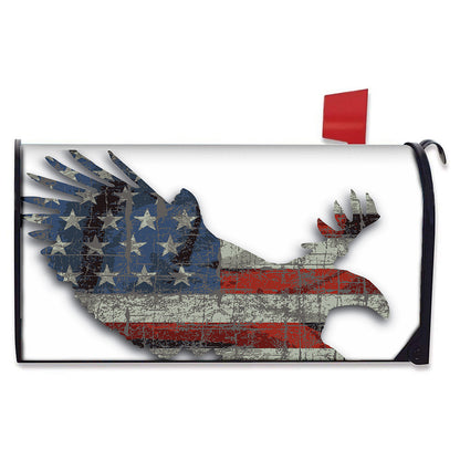 Eagle American Flag Print Mailbox Cover