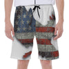 Eagle American Flag Print Men's Beach Shorts