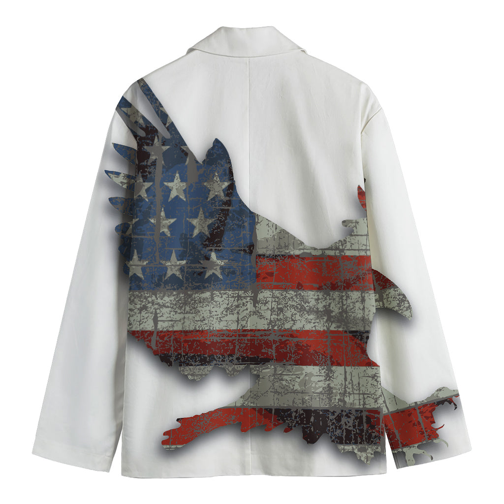 Eagle American Flag Print Men's Blazer