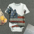 Eagle American Flag Print Men's Bodysuit