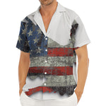 Eagle American Flag Print Men's Deep V-Neck Shirt