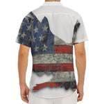 Eagle American Flag Print Men's Deep V-Neck Shirt