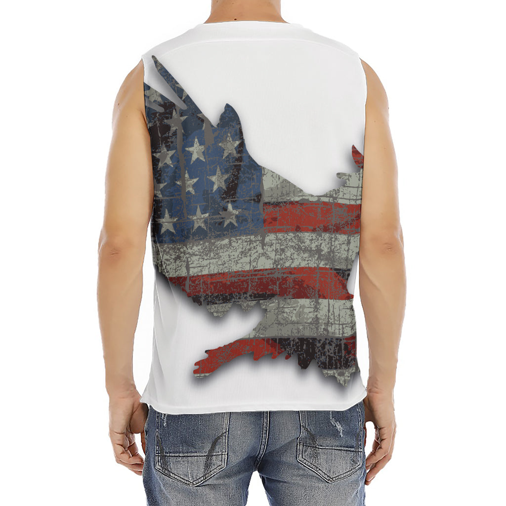 Eagle American Flag Print Men's Fitness Tank Top