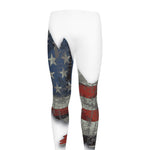 Eagle American Flag Print Men's leggings
