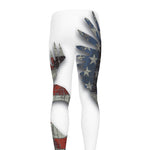 Eagle American Flag Print Men's leggings