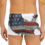 Eagle American Flag Print Men's Short Boxer Briefs