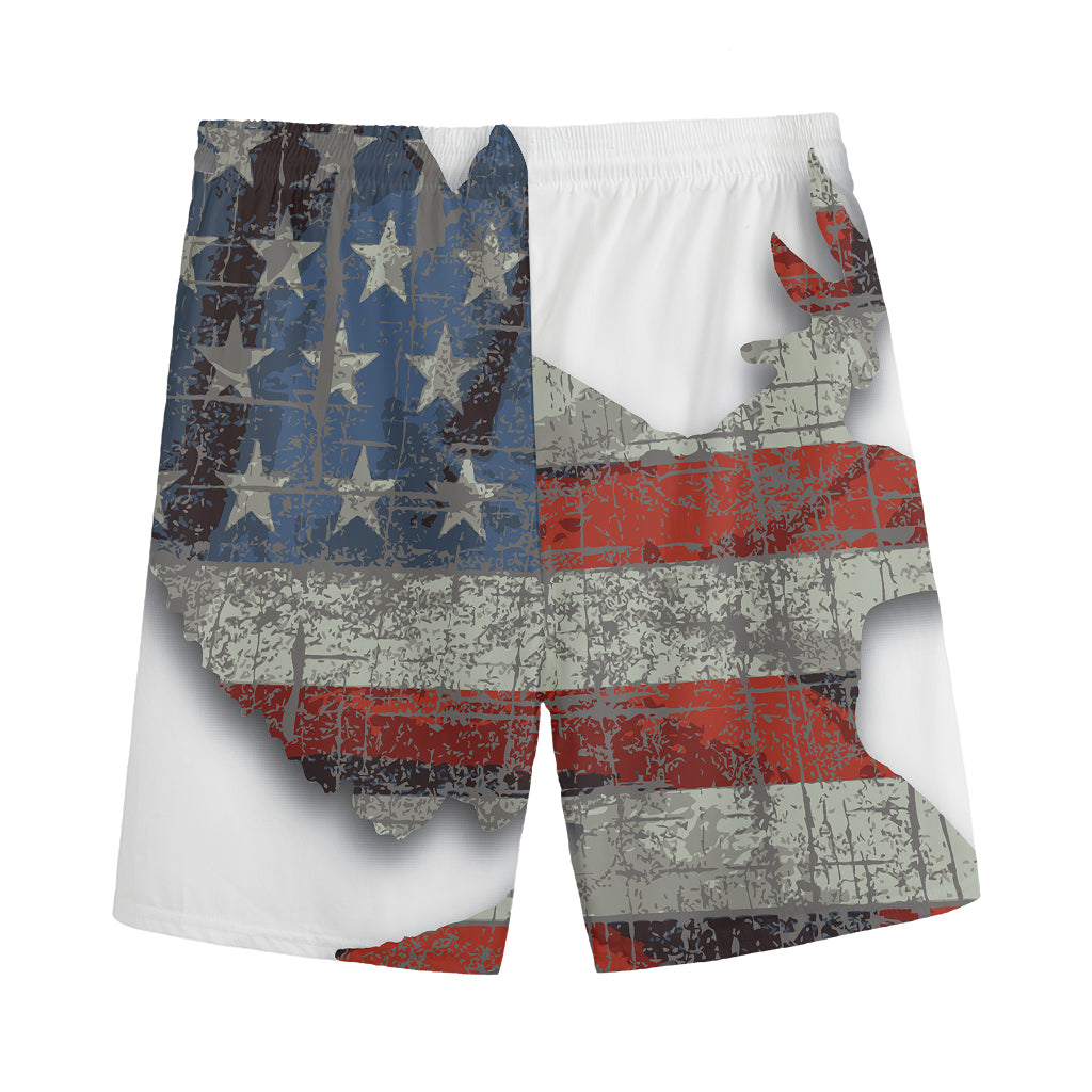 Eagle American Flag Print Men's Sports Shorts