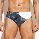 Eagle American Flag Print Men's Swim Briefs