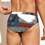 Eagle American Flag Print Men's Swim Briefs