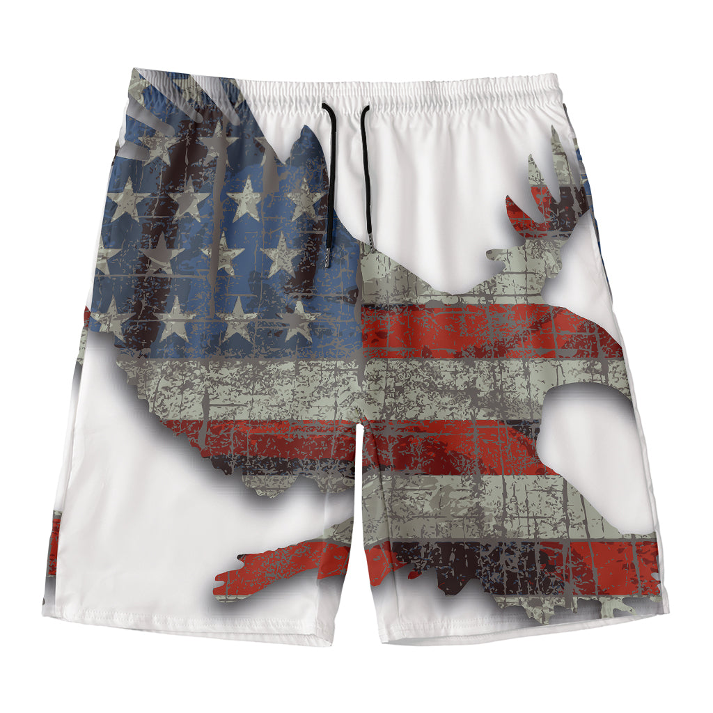 Eagle American Flag Print Men's Swim Trunks