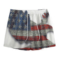 Eagle American Flag Print Mesh Shorts