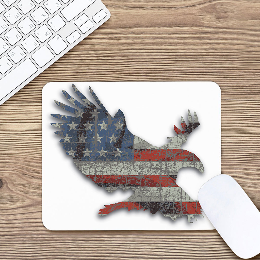 Eagle American Flag Print Mouse Pad
