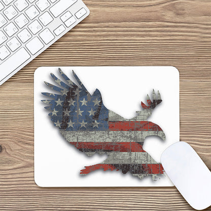 Eagle American Flag Print Mouse Pad