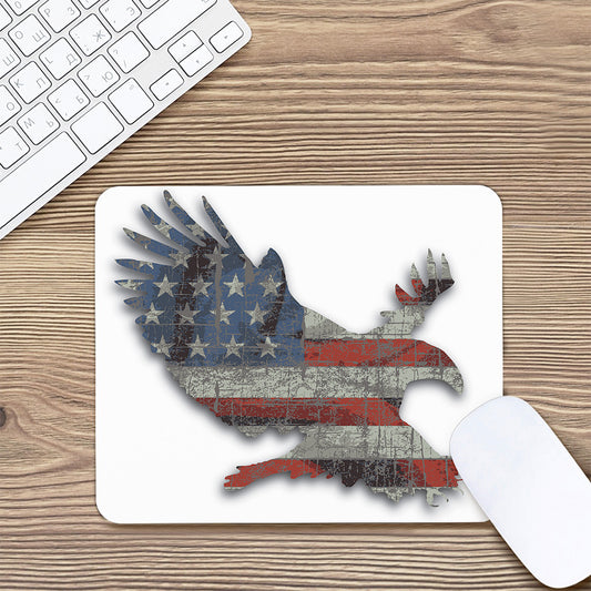 Eagle American Flag Print Mouse Pad