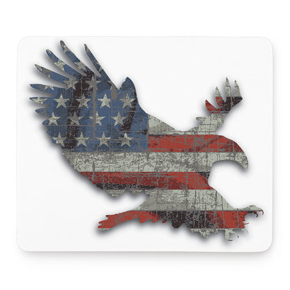 Eagle American Flag Print Mouse Pad